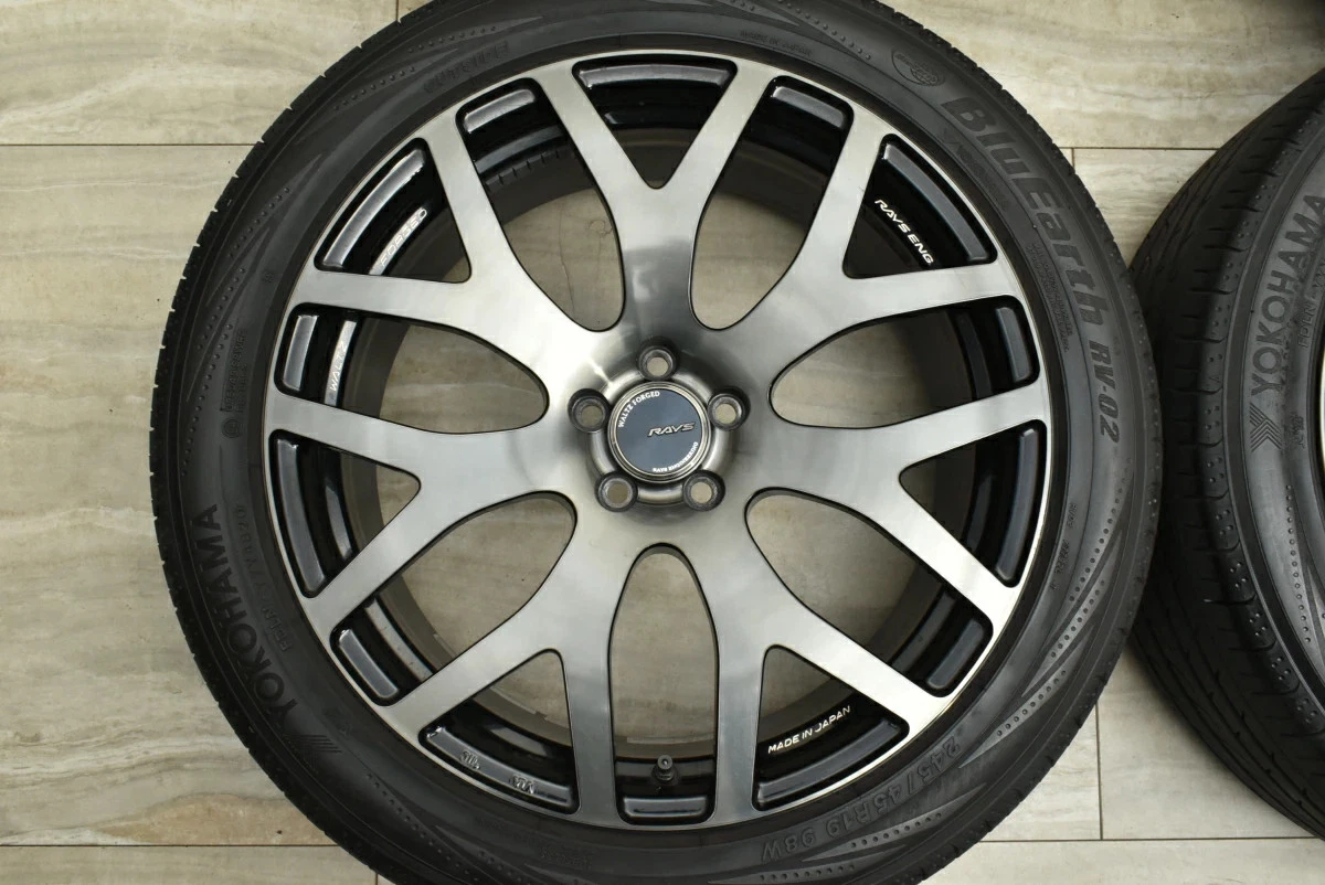 JDM Used RAYS 4-Book Set 198.0J x 19 +48 PCD 100 245/45R19 98W with Yo No Tires - Image 4