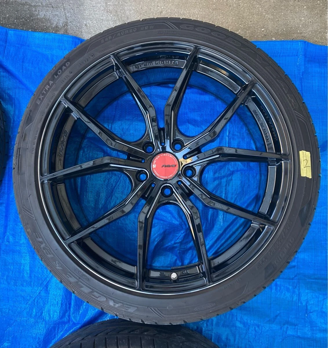 JDM Used RAYS gramlights 57FXX wheels 20PCD114.3 offset 45mm 8.5J 5H f No Tires - Image 3