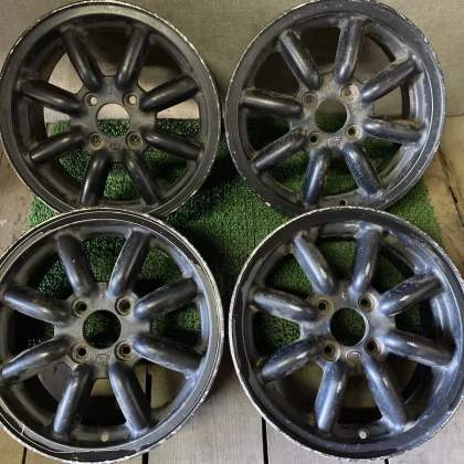 JDM Watanabe black racing wheels 1414x6J+40 PCD100-4H 63mm hubs for Ok No Tires