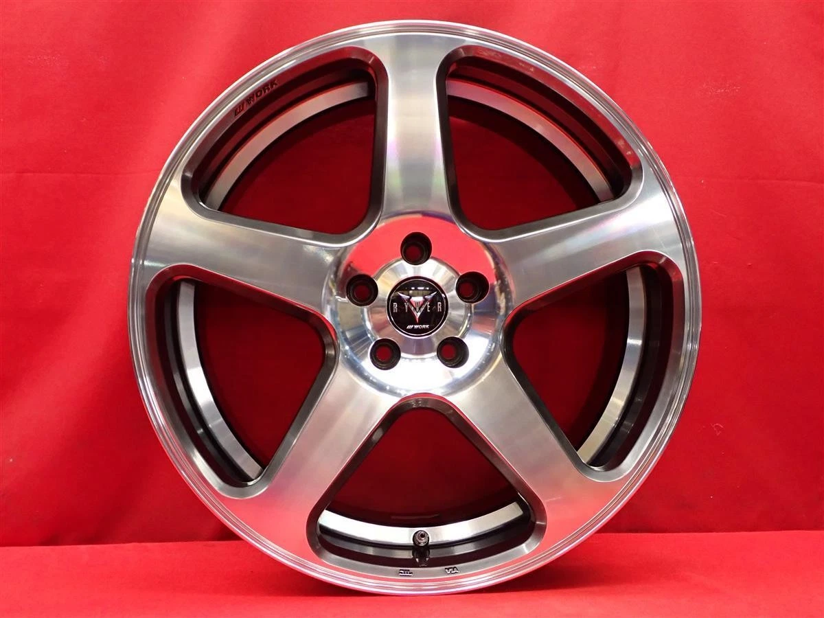 JDM Used WORK RYVER Raybar S005 wheels 4Book 8.5J 20PCD114.3 5x114.3 b No Tires - Image 7