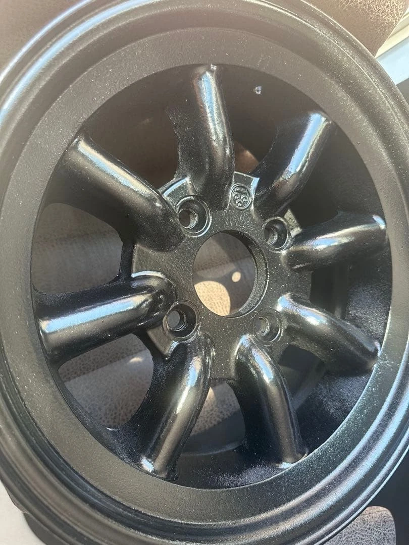 JDM Watanabe 2Wheels 14x6.5 4x114.3 Re-Painted Black AE86 - Image 6