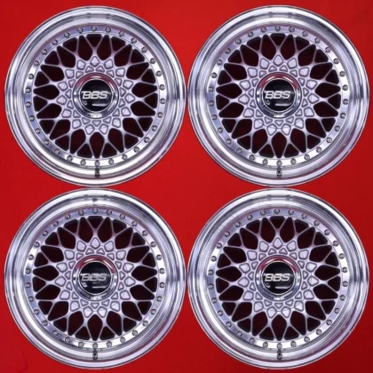 JDM Used BBS RS RS045 wheels lightweight 6.7kg each 4-hole 6J 15PCD100 No Tires