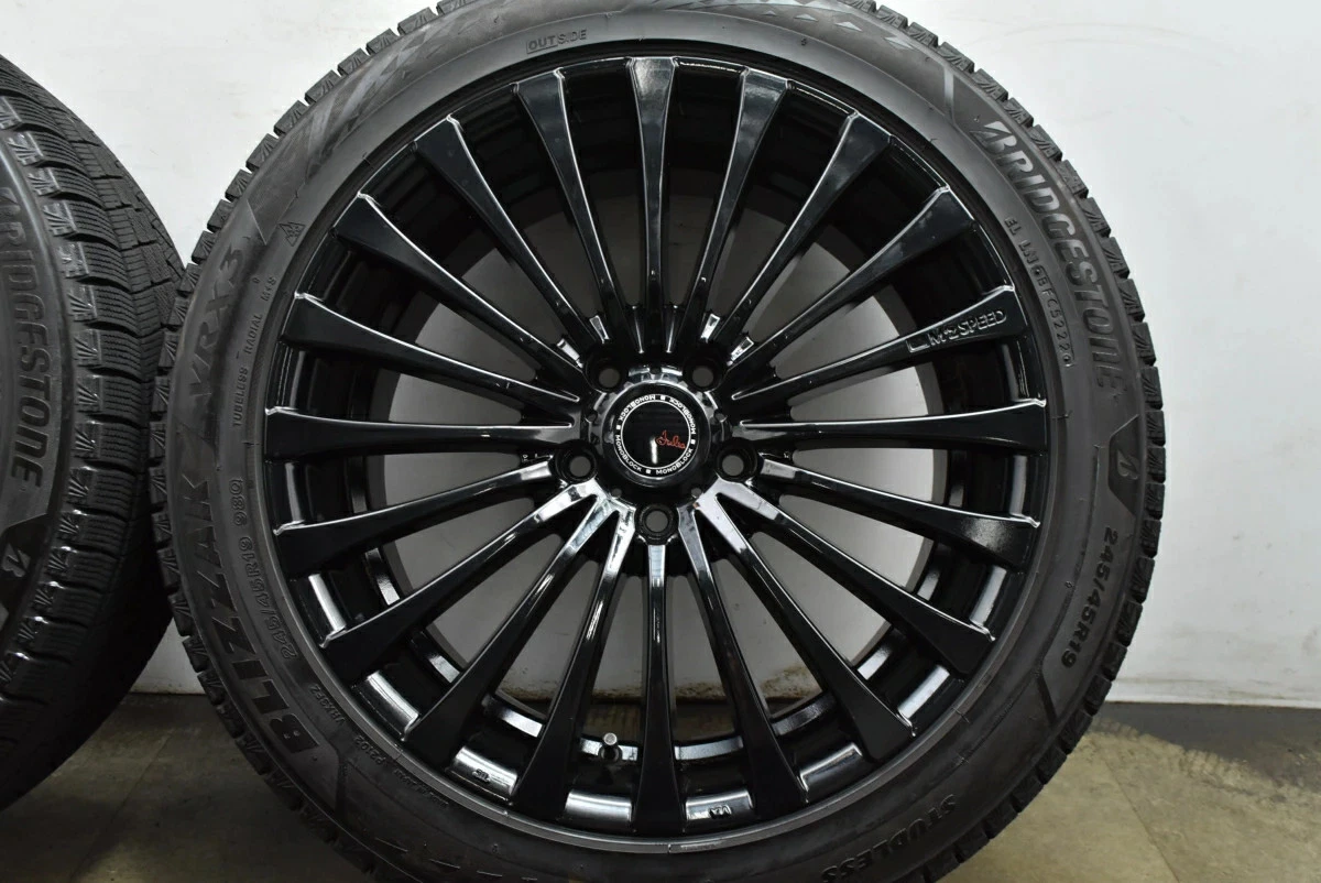 JDM Used M's Speed 4-Book Wheel Set 198.0J x 19 +48 PCD 114.3 245/ No Tires - Image 7