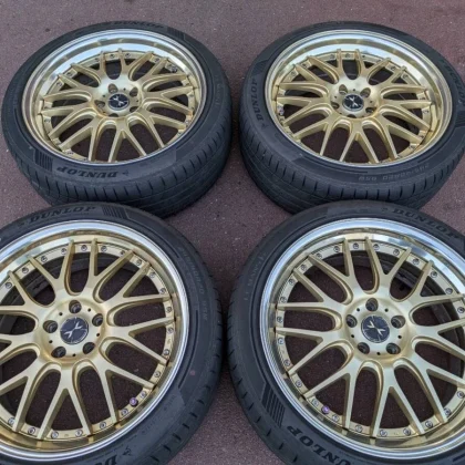 JDM WEDS stepped rims with mesh trim for Estima Alphard Vellfire CX5 H No Tires