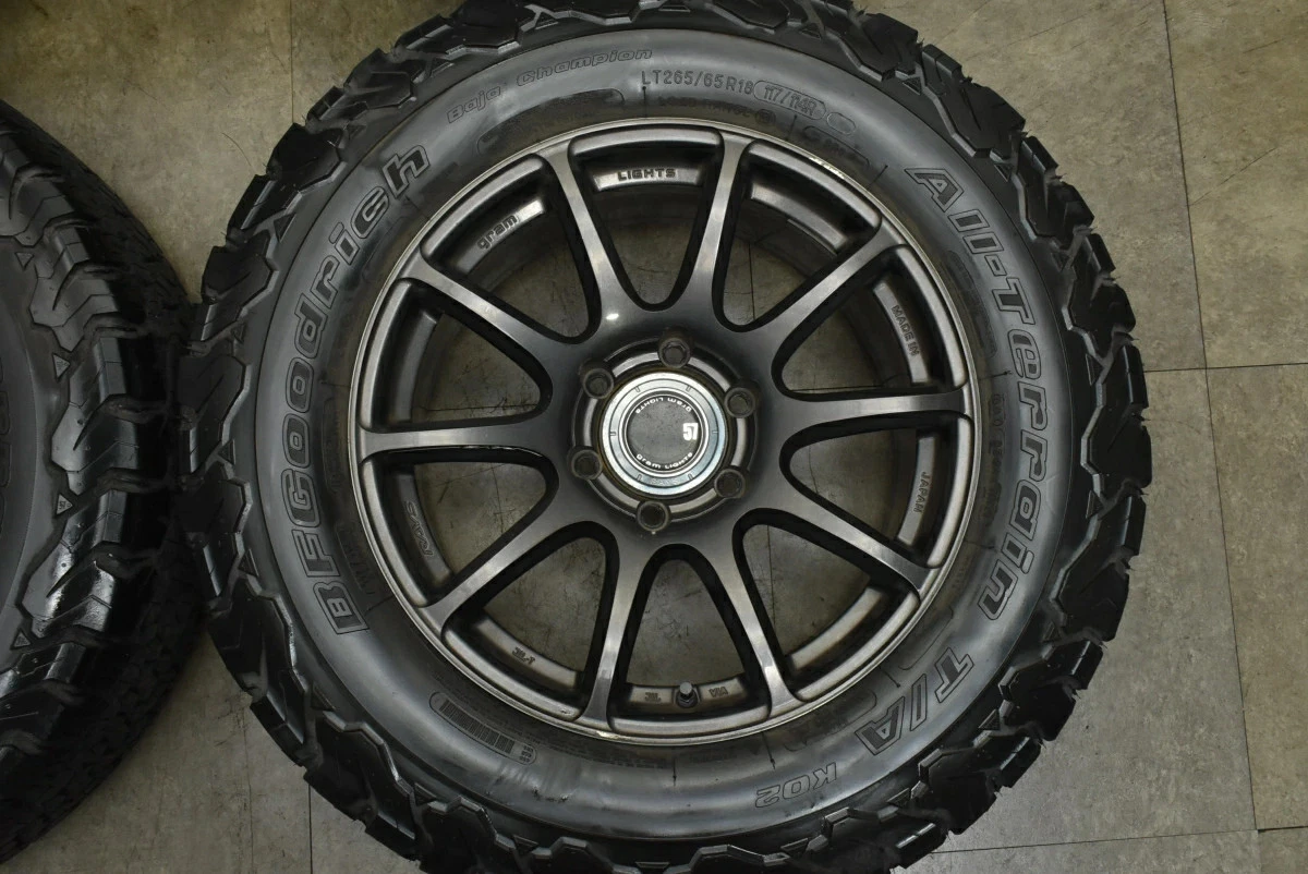 JDM Used RAYS 4-Book Set 188.0J x 18+20 PCD 139.7 LT265/65R18 117/114R No Tires - Image 5