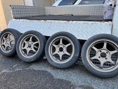 JDM ⭐️Rare Tanabe SSR TYPE-C 14-inch & 155/65R14 tires for light vehic No Tires