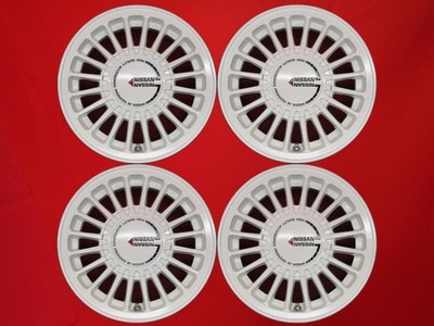 JDM Genuine Nissan Finned Wheels 4Book 5J-13 PCD114.3 4-Hole +45 Hub 6 No Tires