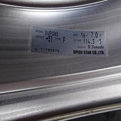 JDM Speedstar Speedster 2 sheets DUPOND 16 x 70 J 114.3 + 51 (No Tires) - 画像 (6)