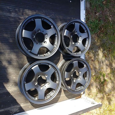 JDM Dark Gray 5-Spoke 5.5" JPCD139.7mm Aluminum Wheels 2-Wheel Set (No Tires)