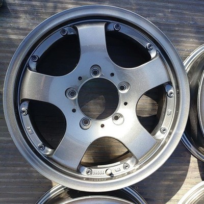JDM Dark Gray 5-Spoke 5.5" JPCD139.7mm Aluminum Wheels 2-Wheel Set (No Tires) - 画像 (2)