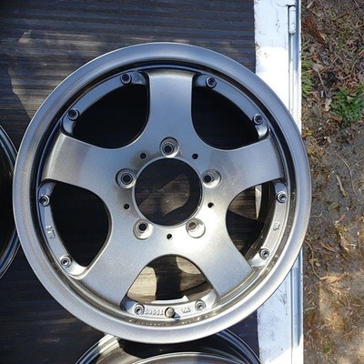 JDM Dark Gray 5-Spoke 5.5" JPCD139.7mm Aluminum Wheels 2-Wheel Set (No Tires) - 画像 (3)