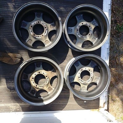 JDM Dark Gray 5-Spoke 5.5" JPCD139.7mm Aluminum Wheels 2-Wheel Set (No Tires) - 画像 (7)