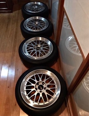 JDM BBS LM 18-inch 8J+40 4-piece set Diamond Silver No Tires