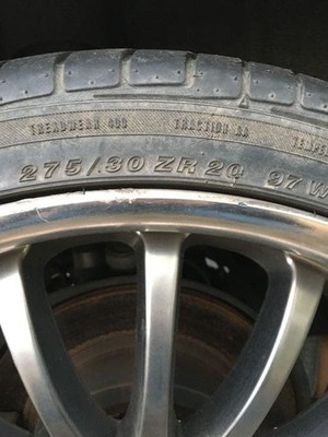 JDM Carlson Tires 4-Wheel Set 275/30ZR20 97W (No Tires) - 画像 (2)