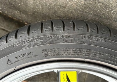 JDM AME TRACER GT-V 17-inch Tire and Wheel Set 4-Book No Tires - 画像 (4)