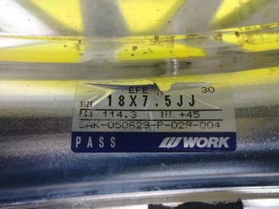JDM Odyssey/Estima2025 Tires225/50R18 99WWORK EUROLINE FE187.5J +45Cor No Tires - Image 9