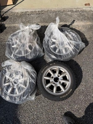 JDM 13-inch 5J 40 Watanabe wheel and tire set 4-piece set No Tires - 画像 (2)