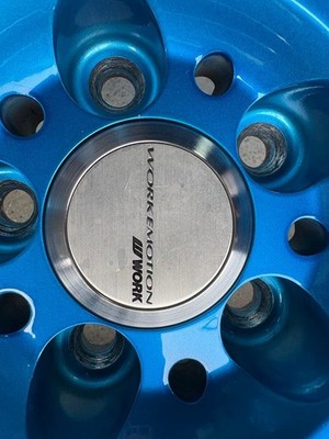 JDM WORK EMOTION D9R 17-inch wheel set Candy Blue No Tires - Image 3