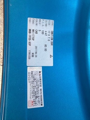 JDM WORK EMOTION D9R 17-inch wheel set Candy Blue No Tires - Image 4