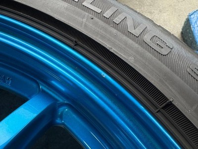 JDM WORK EMOTION D9R 17-inch wheel set Candy Blue No Tires - Image 6