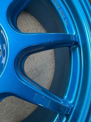JDM WORK EMOTION D9R 17-inch wheel set Candy Blue No Tires - Image 7