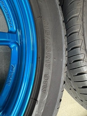 JDM WORK EMOTION D9R 17-inch wheel set Candy Blue No Tires - Image 9