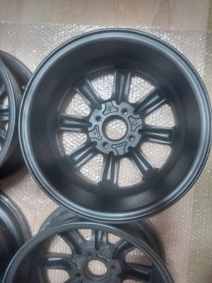 JDM Black Racing PCD100 4-hole 6.0J Eight-spoke wheels for Kei cars sm (No Tires) - 画像 (9)