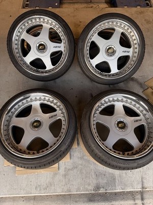 JDM Koenig 18-inch wheels 9J/10J +22 offset PCD114 SSR VIP stance. (No Tires)