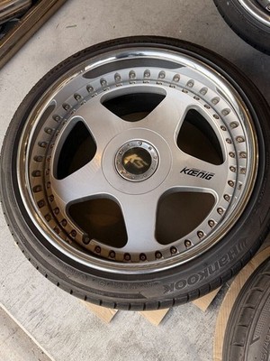 JDM Koenig 18-inch wheels 9J/10J +22 offset PCD114 SSR VIP stance. (No Tires) - 画像 (2)