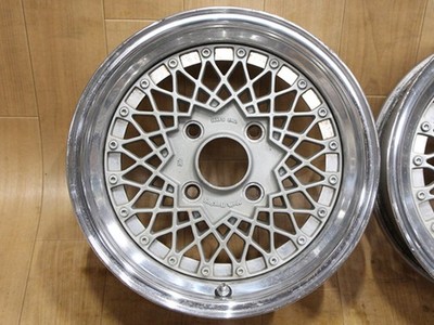 JDM B785 Deep Rim Rare Old Car Rare RAYS VOLK RACING 3-Piece Wheels 14 No Tires - Image 2