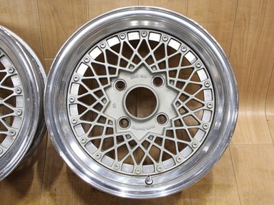 JDM B785 Deep Rim Rare Old Car Rare RAYS VOLK RACING 3-Piece Wheels 14 No Tires - Image 3
