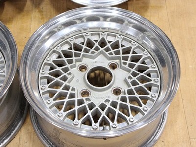 JDM B785 Deep Rim Rare Old Car Rare RAYS VOLK RACING 3-Piece Wheels 14 No Tires - Image 5
