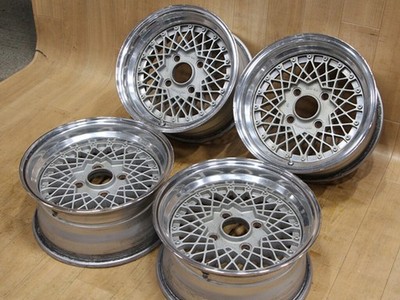 JDM B785 Deep Rim Rare Old Car Rare RAYS VOLK RACING 3-Piece Wheels 14 No Tires - Image 6