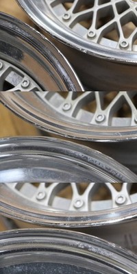 JDM B785 Deep Rim Rare Old Car Rare RAYS VOLK RACING 3-Piece Wheels 14 No Tires - Image 9
