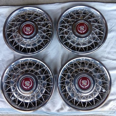 JDM Cadillac Wheel Caps 4 Individual Set Rare (No Tires)