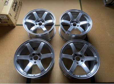 JDM TE37 SAGA 9.5j+22 Brushed finish wheels for GT-R and Lancer Evo X. No Tires