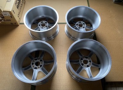 JDM TE37 SAGA 9.5j+22 Brushed finish wheels for GT-R and Lancer Evo X. No Tires - Image 2