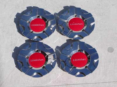 JDM Out of print Lowenhart LD5 red emblem custom center cap chrome pla No Tires
