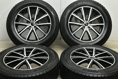 JDM Used Yellow Hat 4-Wheel Set Wheel Set 18x7.0J +48 PCD 114.3 225/60R (No Tires) - 画像 (2)