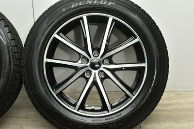 JDM Used Yellow Hat 4-Wheel Set Wheel Set 18x7.0J +48 PCD 114.3 225/60R (No Tires) - 画像 (7)
