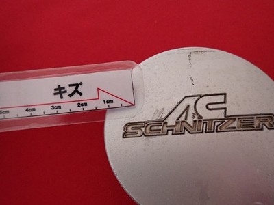 JDM 1 sheet AC SCHNITZER aftermarket used wheel center cap center cove (No Tires) - 画像 (7)