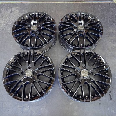 JDM Carlson 1/10X 16-inch 5J IS45 PCD100-4H Glossy Black Repainted Sui (No Tires)