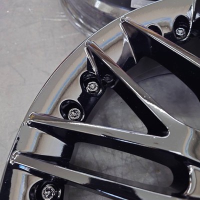 JDM Carlson 1/10X 16-inch 5J IS45 PCD100-4H Glossy Black Repainted Sui (No Tires) - 画像 (7)