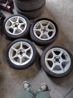 JDM P1 Racing 15-inch 5.5J 165-50-15 tires excellent condition PCD 100 No Tires