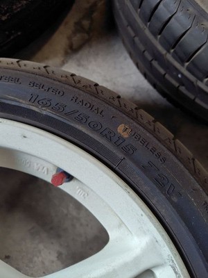 JDM P1 Racing 15-inch 5.5J 165-50-15 tires excellent condition PCD 100 No Tires - 画像 (6)