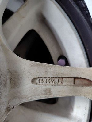 JDM P1 Racing 15-inch 5.5J 165-50-15 tires excellent condition PCD 100 No Tires - 画像 (8)