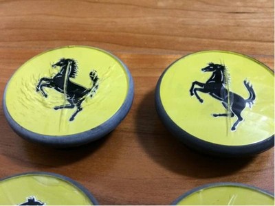JDM Genuine Ferrari Testarossa wheel center caps No Tires - Image 3