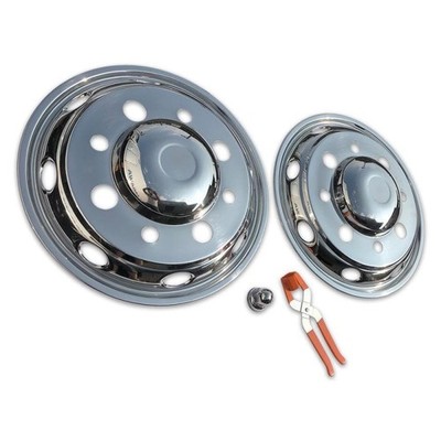 JDM Universal Wheel Liner Stainless Steel Chrome Plated Front (No Tires) - 画像 (6)