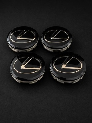 JDM Grazio Lexus Center Cap Black Set of 4 Individual Caps (No Tires)