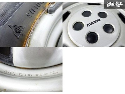 JDM RareMAZDA RX-7 Savanna FC3S Genuine 15x6J +40 PCD114.3 5H 5-hole St (No Tires) - 画像 (9)